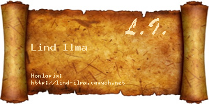 Lind Ilma névjegykártya